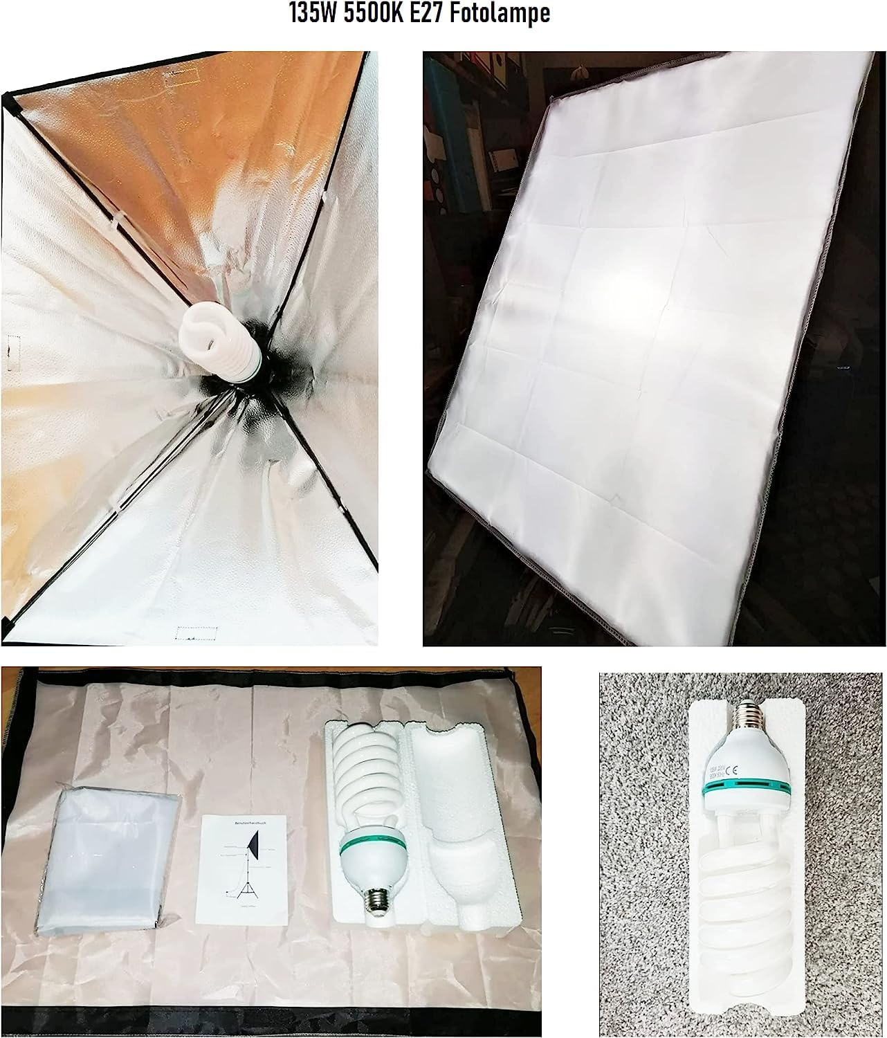 Lampadina CFL 85W 5500K E27 Per Fotografia - Luce Daylight, Risparmio Energetico - Foto 3