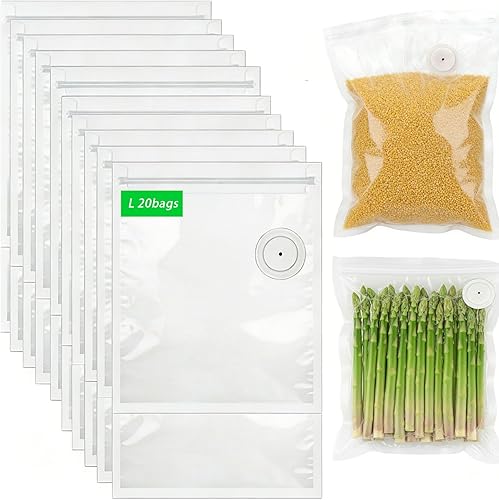 Miniatura 13 de MOMODA Sous Vide - Juego de 30 bolsas de cocina, bolsas reutilizables sin BPA con válvula de aire para cocinas Joule y Anova | Bolsas de