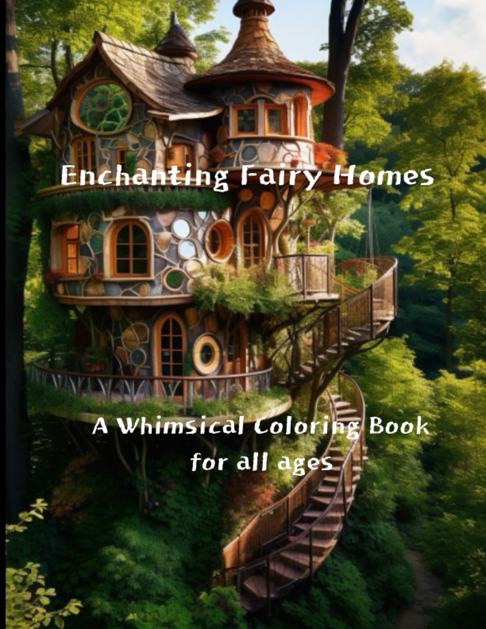 Enchanting Fairy Homes: A Whimsical Coloring Book for all ages