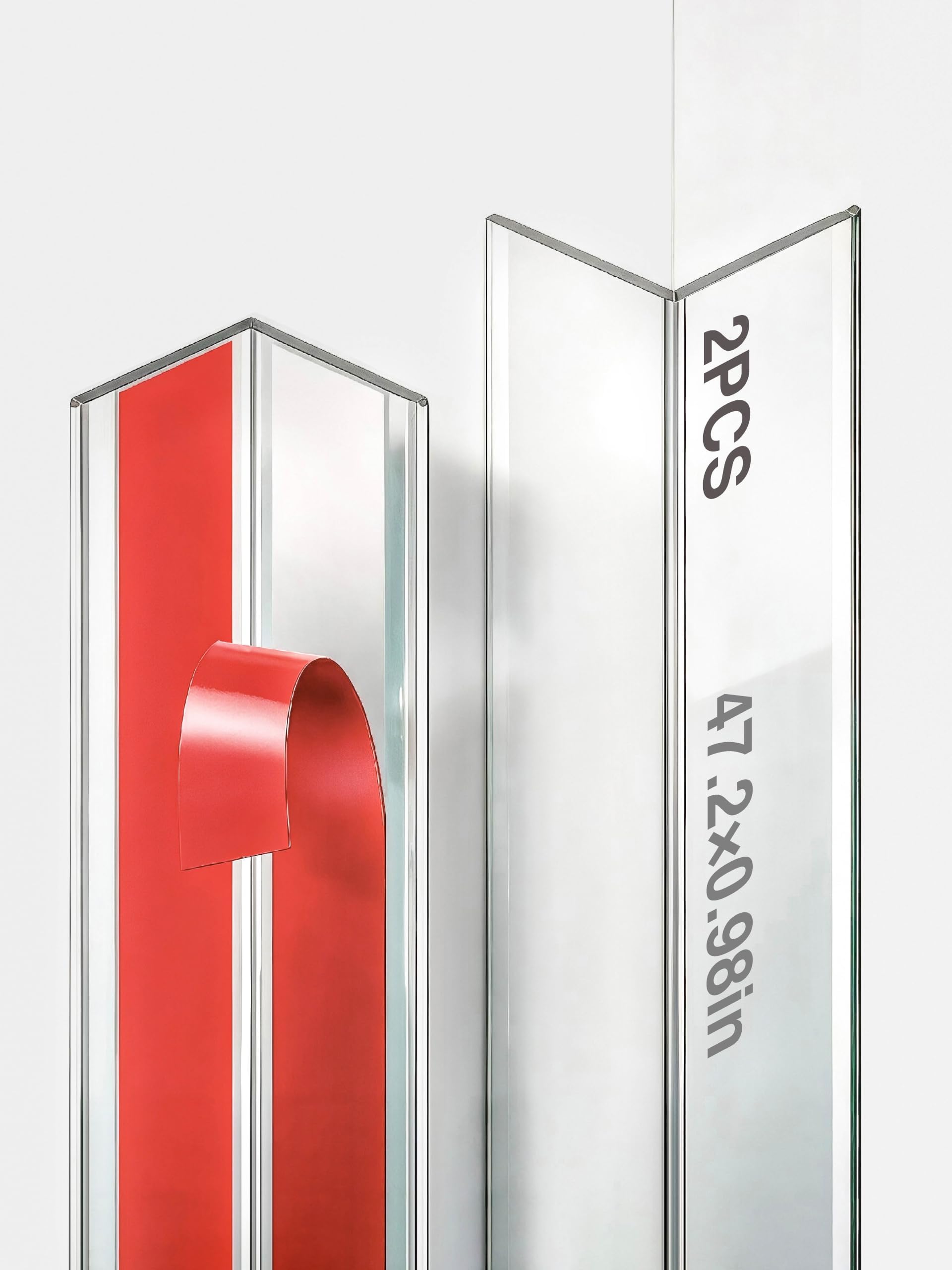 2 PCS Self-Adhesive Clear Wall Corner Protector, 47.2 x 1.18 in