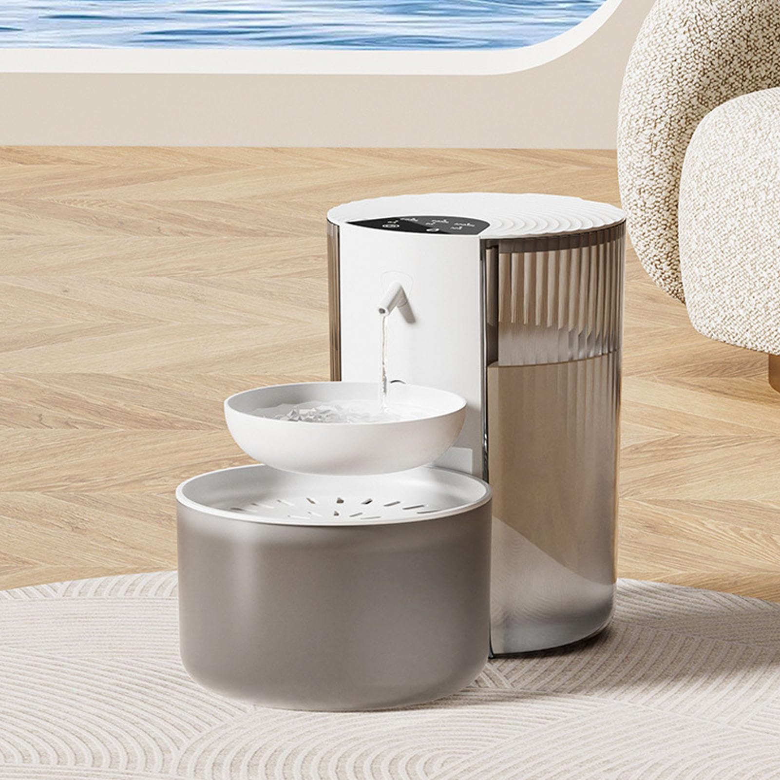 Fontana per Gatti Wireless da 3 Litri | Fontana Automatica per Animali Domestici, Distributore D'acqua Intelligente per Gatti, Ciotola D'acqua per Gatti e Piccoli