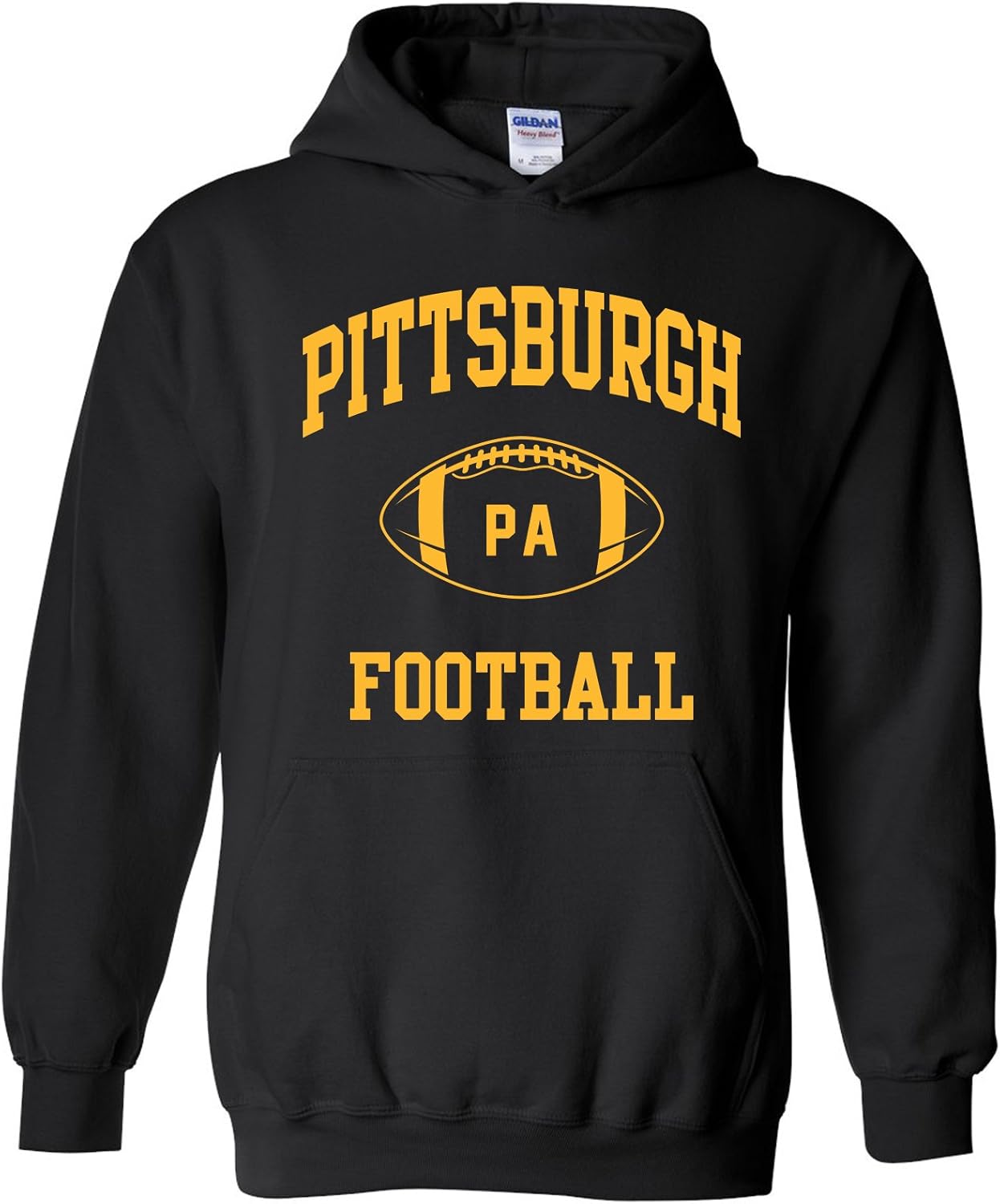 Pittsburgh Classic Football Arch American Football Team Sports Hoodie - Medium - Black