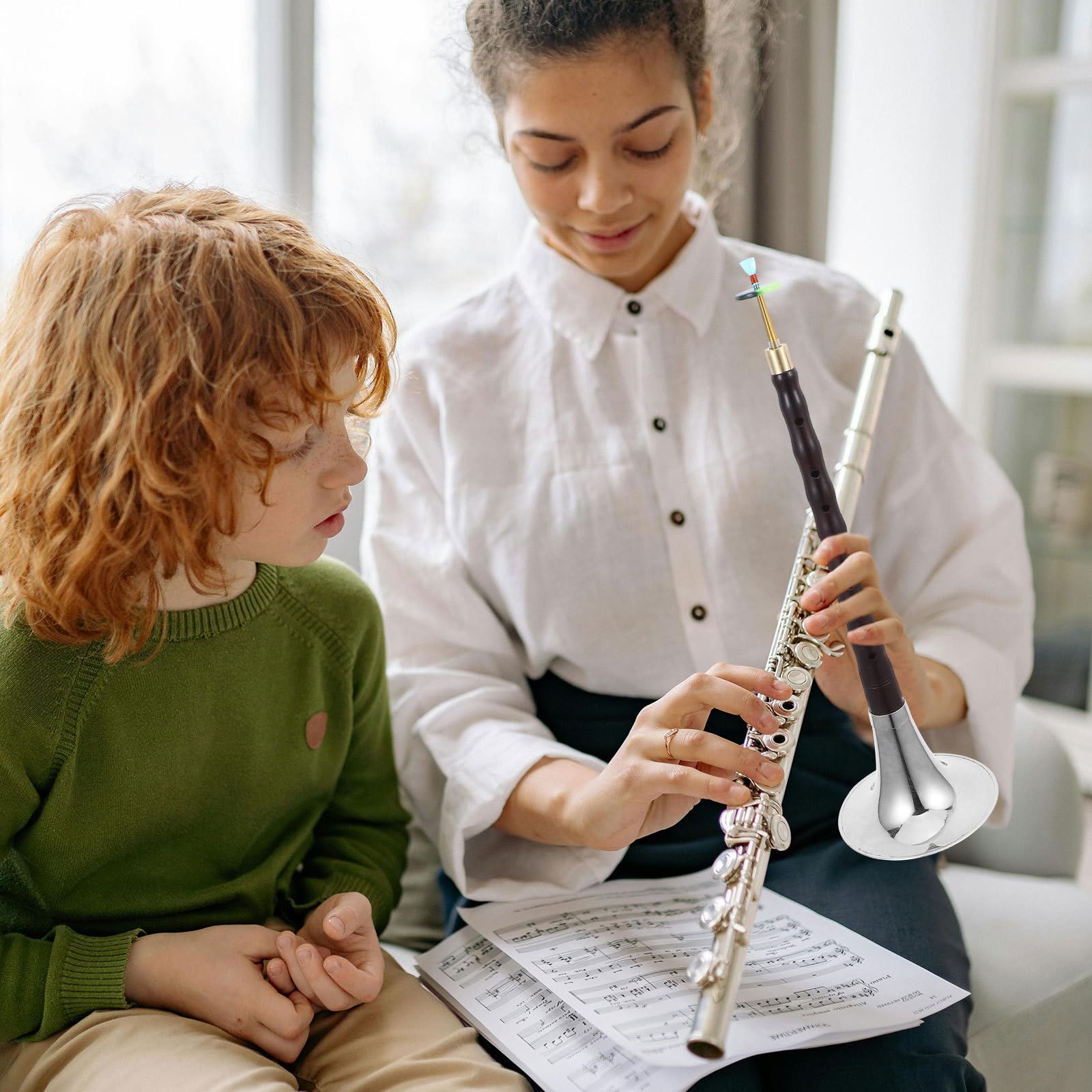 Cabilock Instrumento Suona Tradicional para Principiantes, Tono C en Madera de Ébano, Instrumento de Viento Étnico Ligero y Práctico, Incluye Lengüeta y Fuelle, Adecuado Color Aleatorio