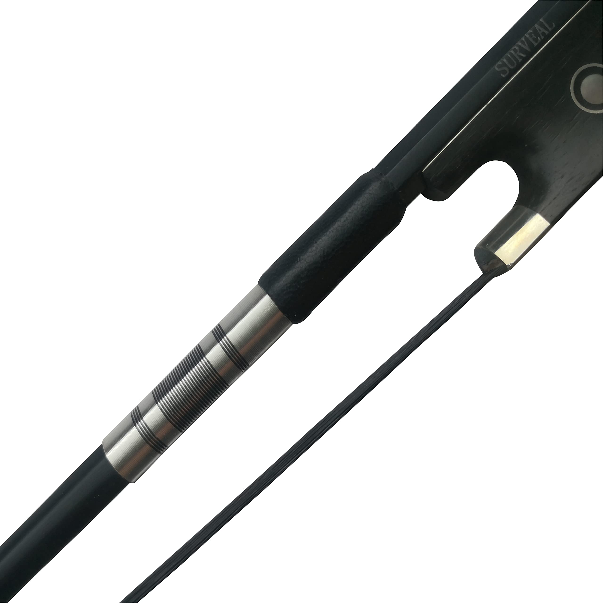 Nuovo arco per violino in fibra di carbonio 4/4 con coda di cavallo nera naturale Suono potente e profondo Arco De Violino realizzato a mano (4/4)