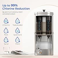 Vista 3 de Waterdrop Gravity Water Filter, 2.25G Stainless-Steel System with Silver Ions Enhanced Filtration with 2 Black Carbon Filters, NSF/ANSI 42&372