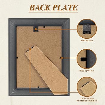 8x10 photo frame - 4Pack Premium Vintage Picture Frames 8x10 for 25.4x20.3 cm Photo Picture Poster, 10x8 Picture Frames for Wall Mount & Tabletop