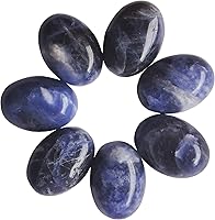 Vista 8 de 7 cuentas de piedra preciosa ovalada de obsidiana negra con parte trasera plana para hacer joyas, 0.71 x 0.51 pulgadas (0.709 x 0.512 in)