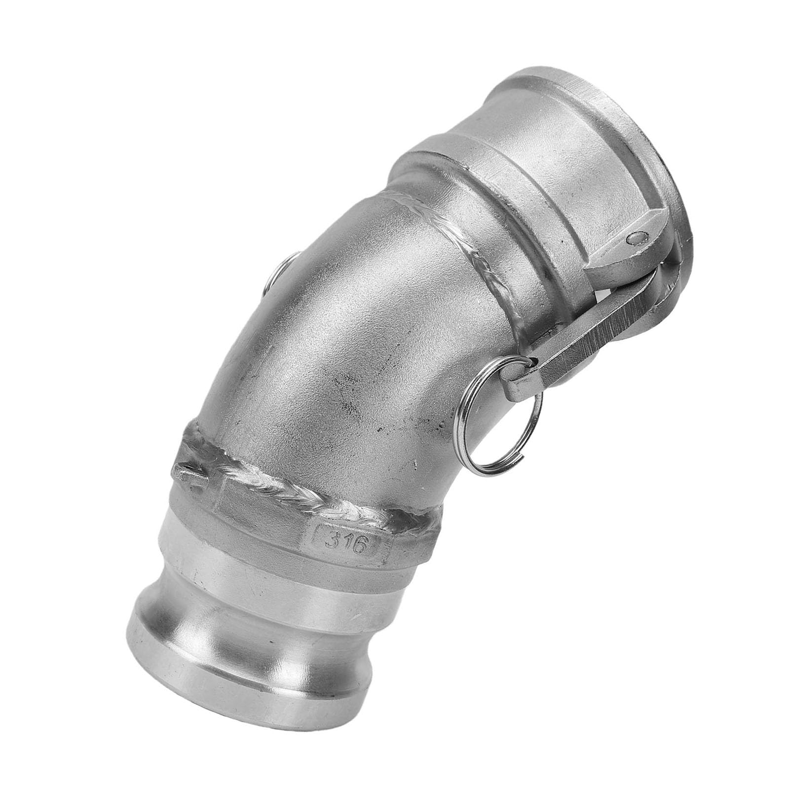 ViaGasaFamido Acoplamiento de Manguera DA Camlock Codo Premium de 2,5 Pulgadas para un Rendimiento Confiable en Varios Aceites Ligero y a Prueba de Erosión