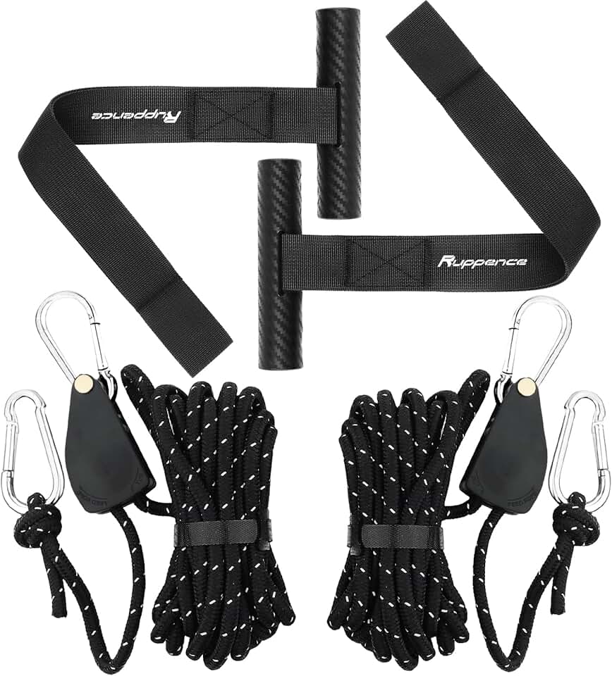 Kayak Tie Down Straps Quick Hood Loops Bow Stern Kayak Strap Anchor for Roof Racks, Canoe, Trunk, Boat(2 Packs)
