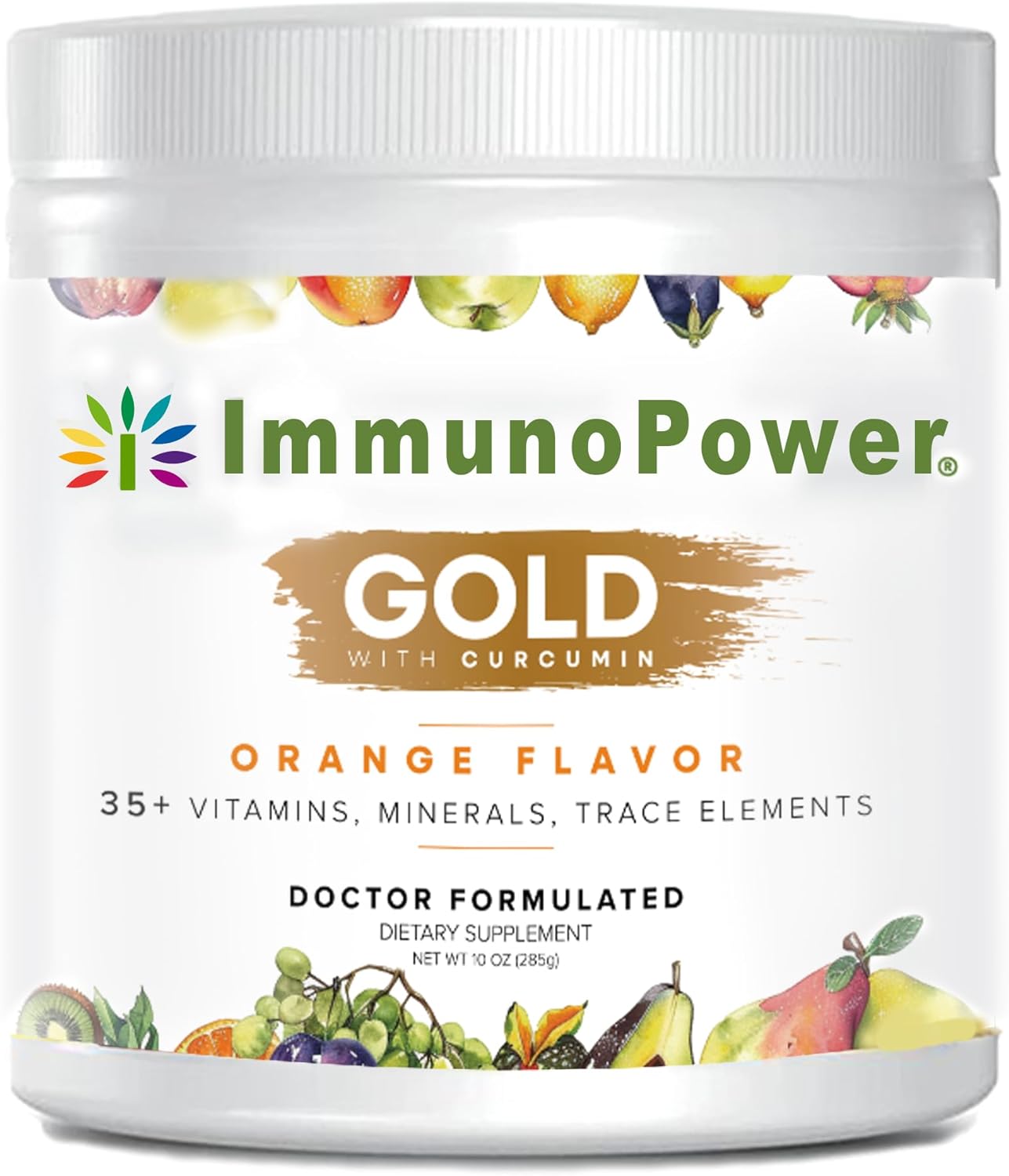 Gold - Immune Support - Targeted to Help Increase Natural Killer Cell Activity with 35+ Vitamins Minerals - Powder Formula - Orange Flavor