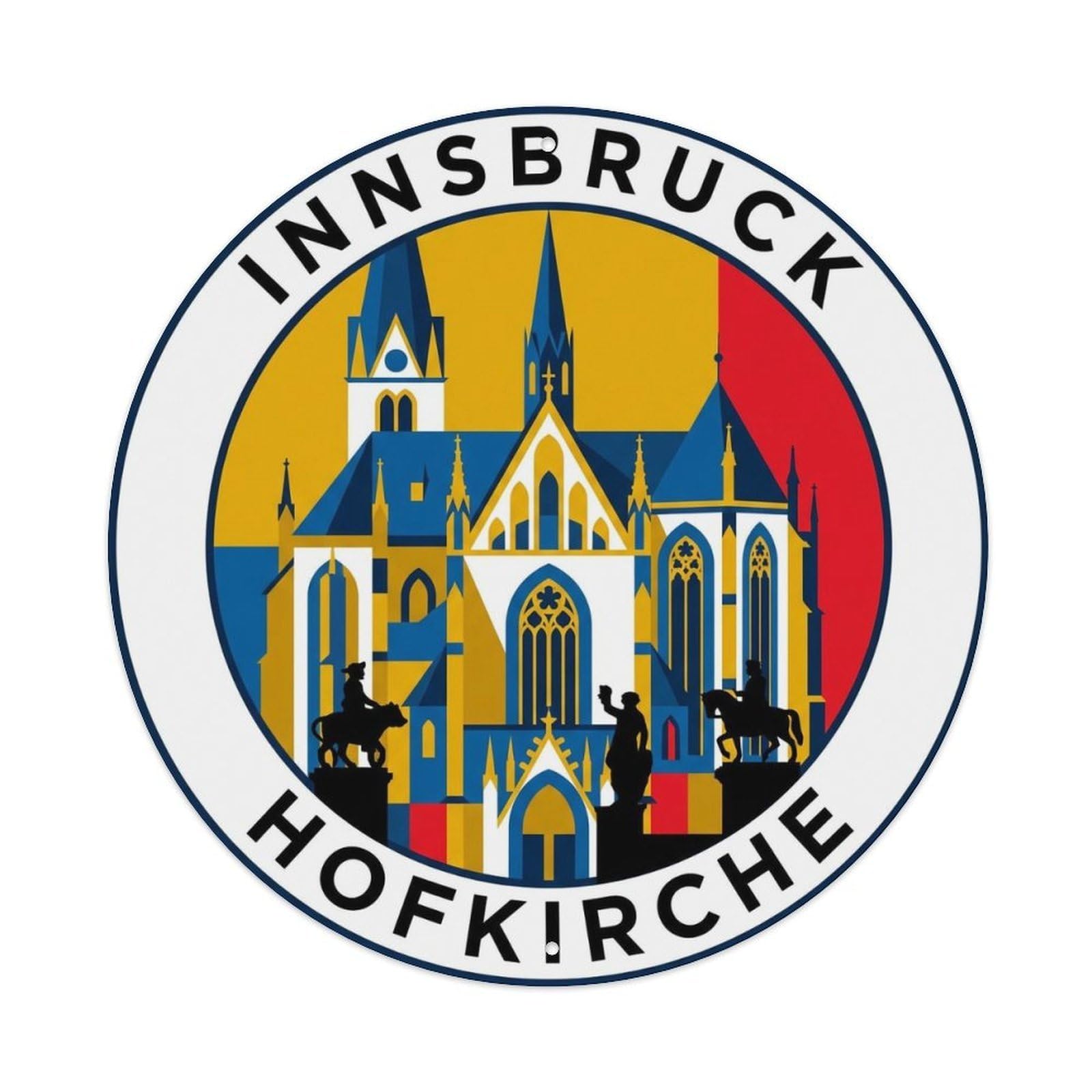 Vintage Travel Innsbruck Austria Luminous Metal Tin Sign