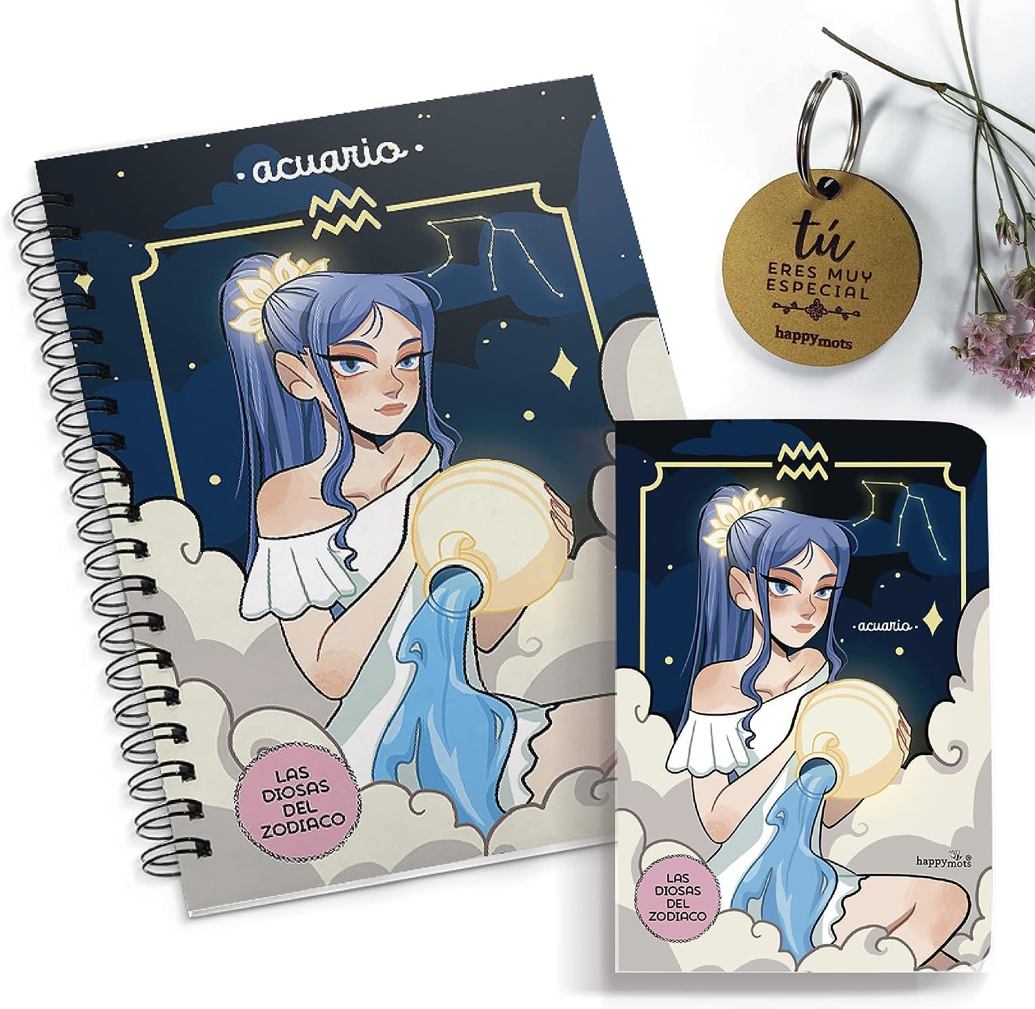Horoscope Gift Box Pack | A5 Notebook + A6 Notebook + Keyring You Are Special | Zodiac Sign: Aquarius | Original Gift to Surprise