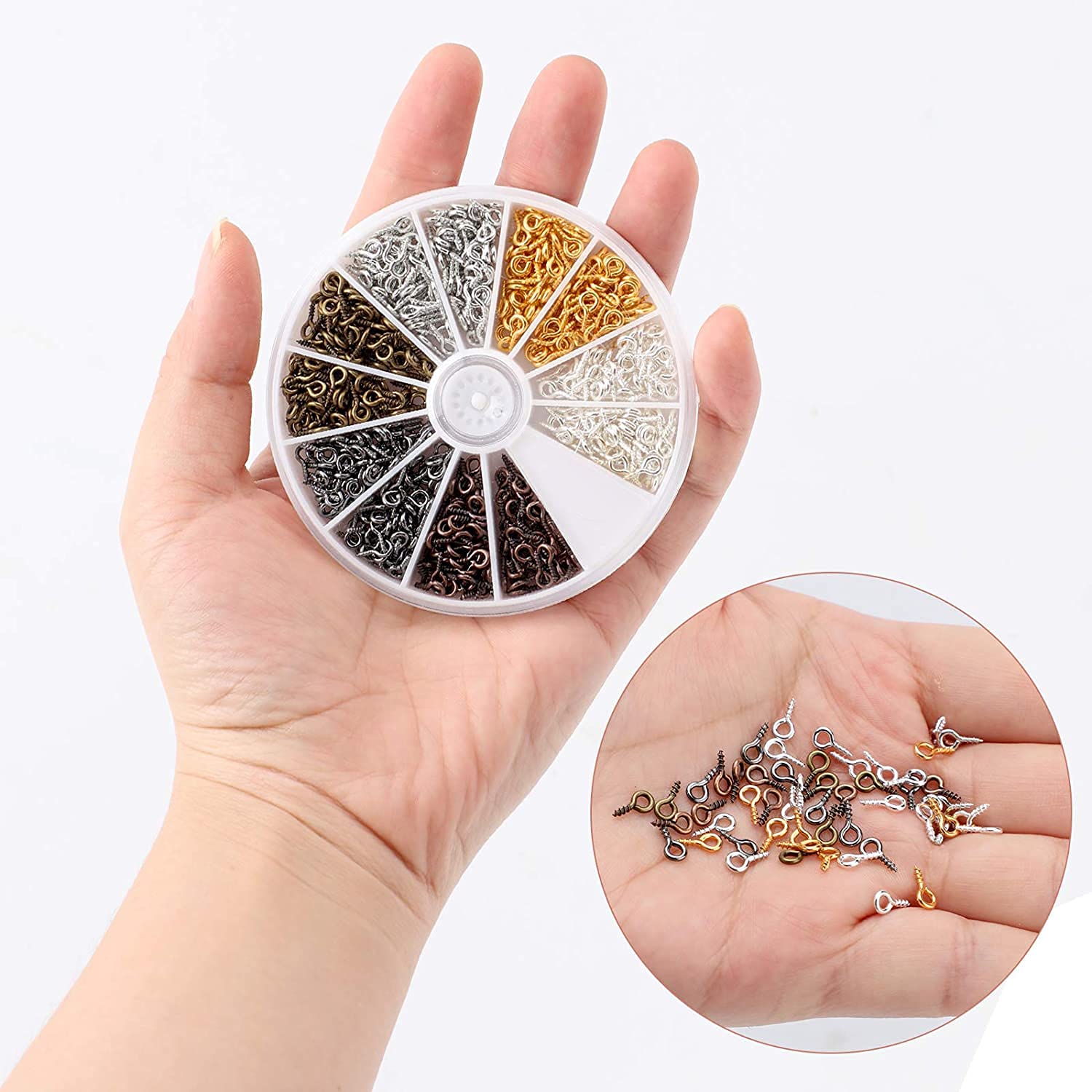 Épingles à Œillet Crochet 300pcs | Argent Foncé | 10x5mm | Pour Bijoux DIY & Artisanat