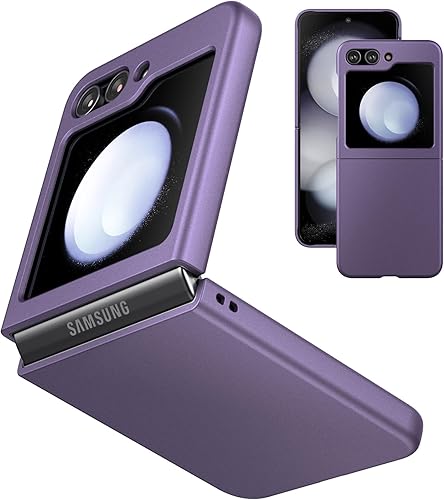 Miniatura 1 de Eastcoo Funda delgada para Galaxy Z Flip 5, parte trasera de policarbonato duro, sensación esmerilada, soporte de carga inalámbrica, ligera, a