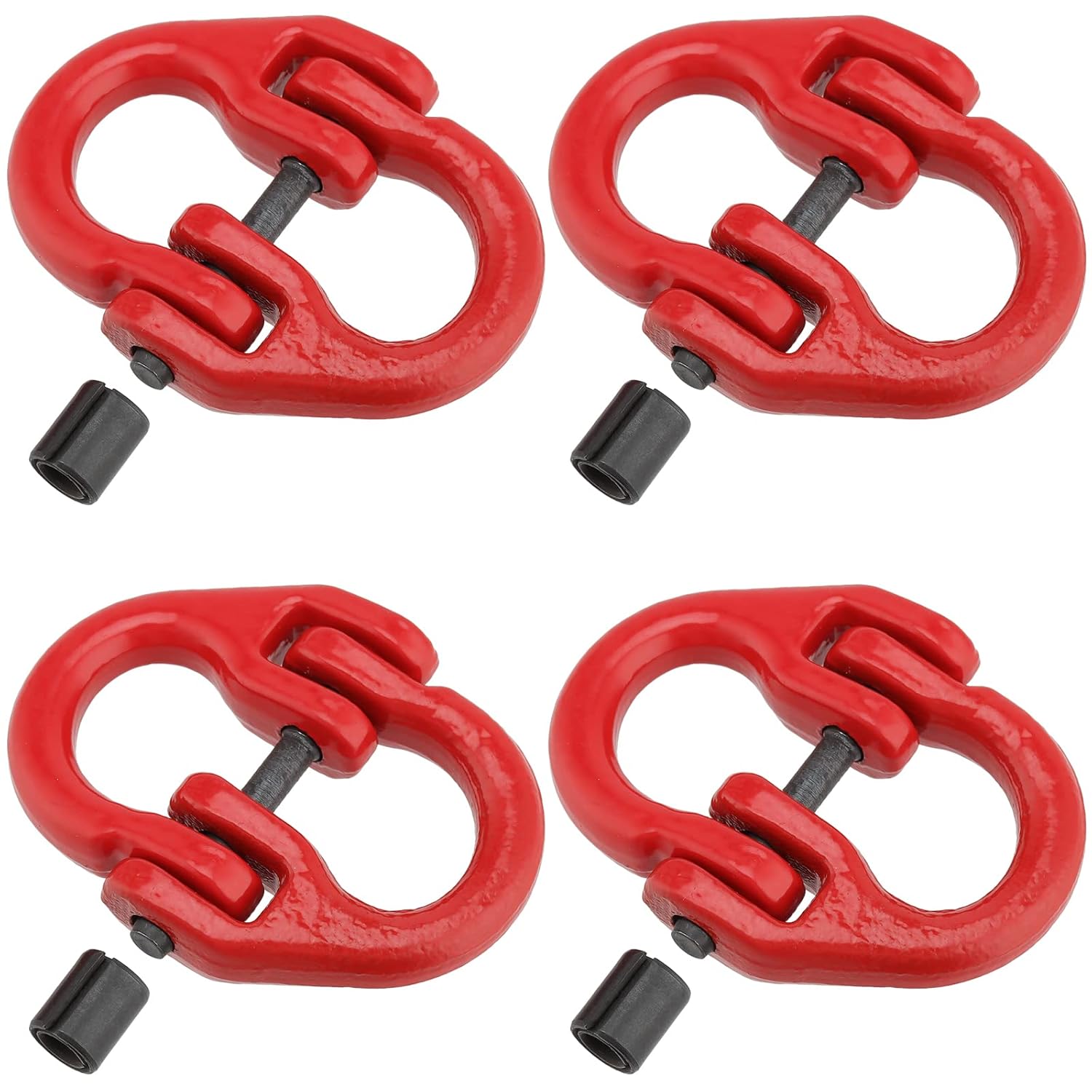 HOZEON 4 Pack 1/4 Inch Alloy Steel Coupling Link, Grade 80