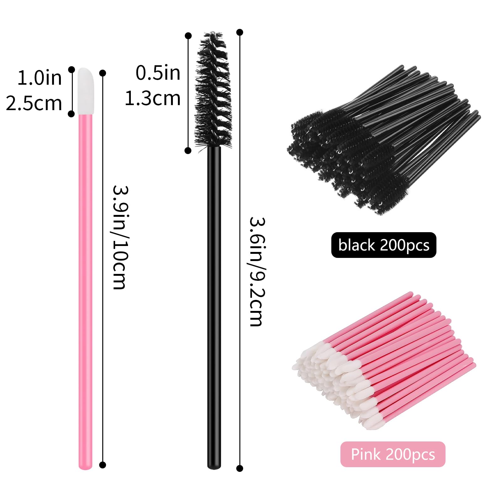 400 PCS Lip Brushes and Eyelash Spoolies, Lipstick Lip Gloss Wands Applicator Tool Makeup Beauty Tool Kits (Spoolie *200 - Image 2