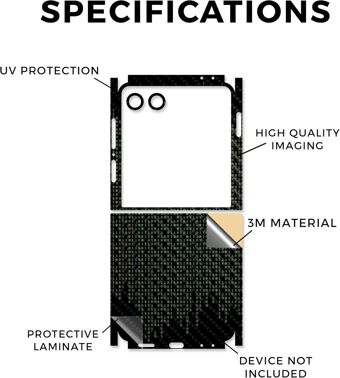 Carbon Fiber Phone Skin Compatible with Samsung Galaxy Z Flip 7 - Red Pill - Premium 3M Vinyl Protective Wrap Decal Cover - Easy to Apply | Crafted in The USA by MightySkins