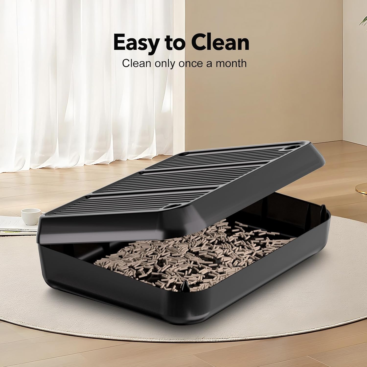 Large Cat Litter Box Step/Ramp16 x11 Anti-Tracking Litter Catcher Mat Double Layer Washable Kitty Trapping Tary Easy Clean, Also for Kitten & Elderly Cats Ramp