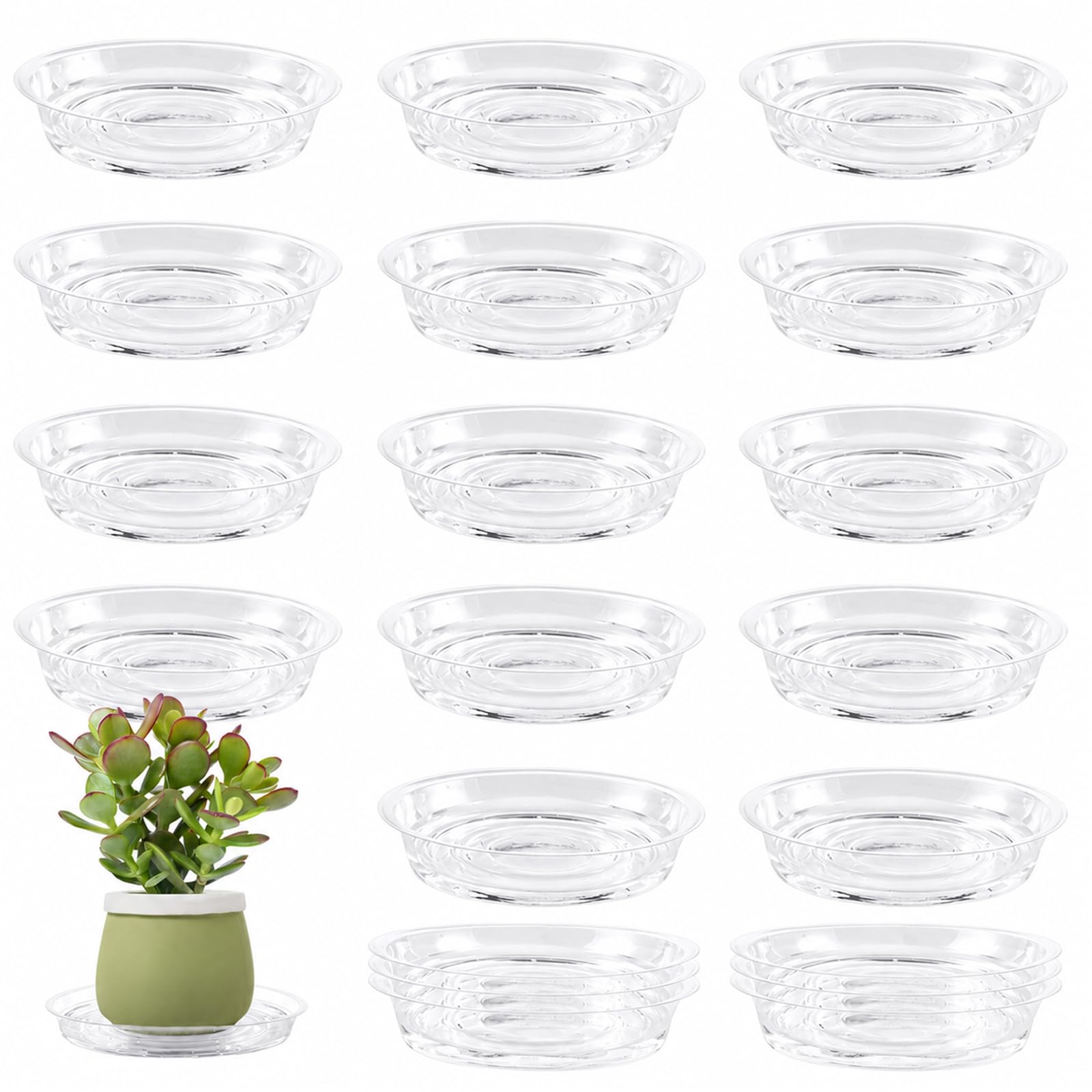 Plant Saucers - 20 Pack for Drainage -1 Plant Saucers - 20 Pack for Drainage -1
