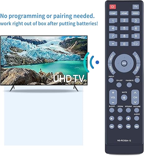 Miniatura 4 de NS-RC02A-12 - Mando a distancia de repuesto compatible con Insignia LCD LED HDTV NS-15E720A12 NS-19E450A11 NS-19E720A12 NS-22E730A12 NS-24E730A12