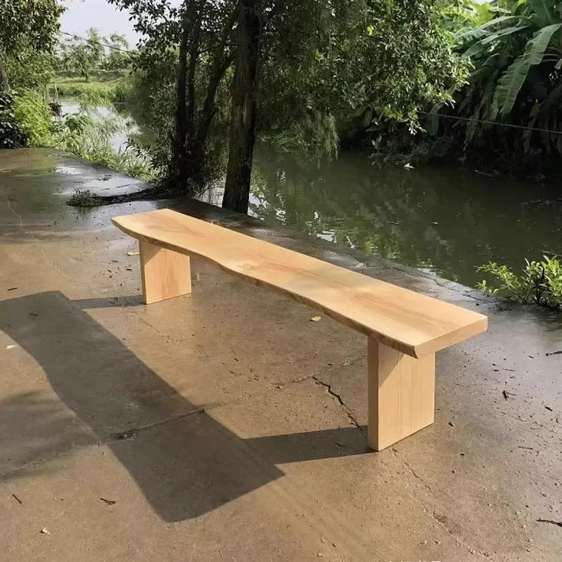 Farmhouse Wood Bench Indoor,Vintage Noodle Bench,Narrow Seating for Entryway Slim,Solid Wooden Dining Benches for Table,Natural Long Shoe Bench for Living Room,Front Door,Bedroom,Living Room,End of Be