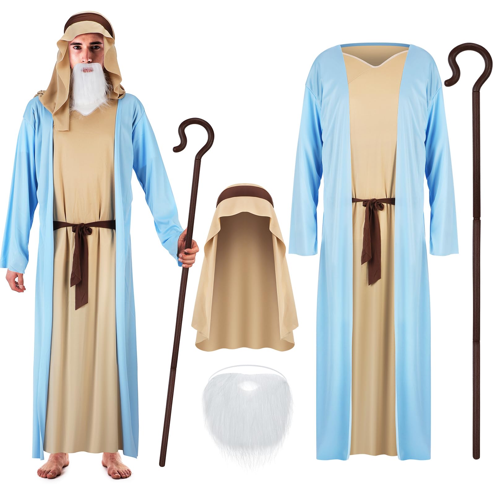 Ramede Jesus Costume Biblical Religious Costume with Jesus Headband