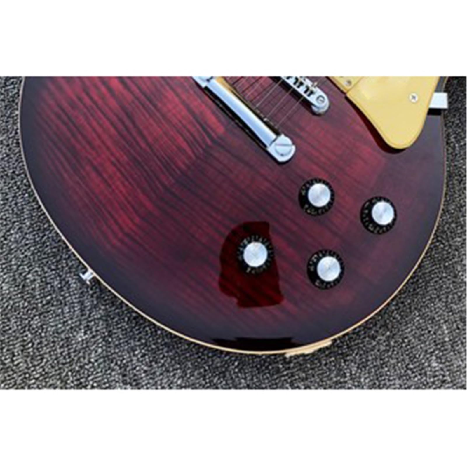 Gitara Elektryczna Instrumenty Muzyczne Płomień Klonowy Top Z Litego Mahoniu 6 Strun Do Gitary Elektrycznej Humbucker Pickup
