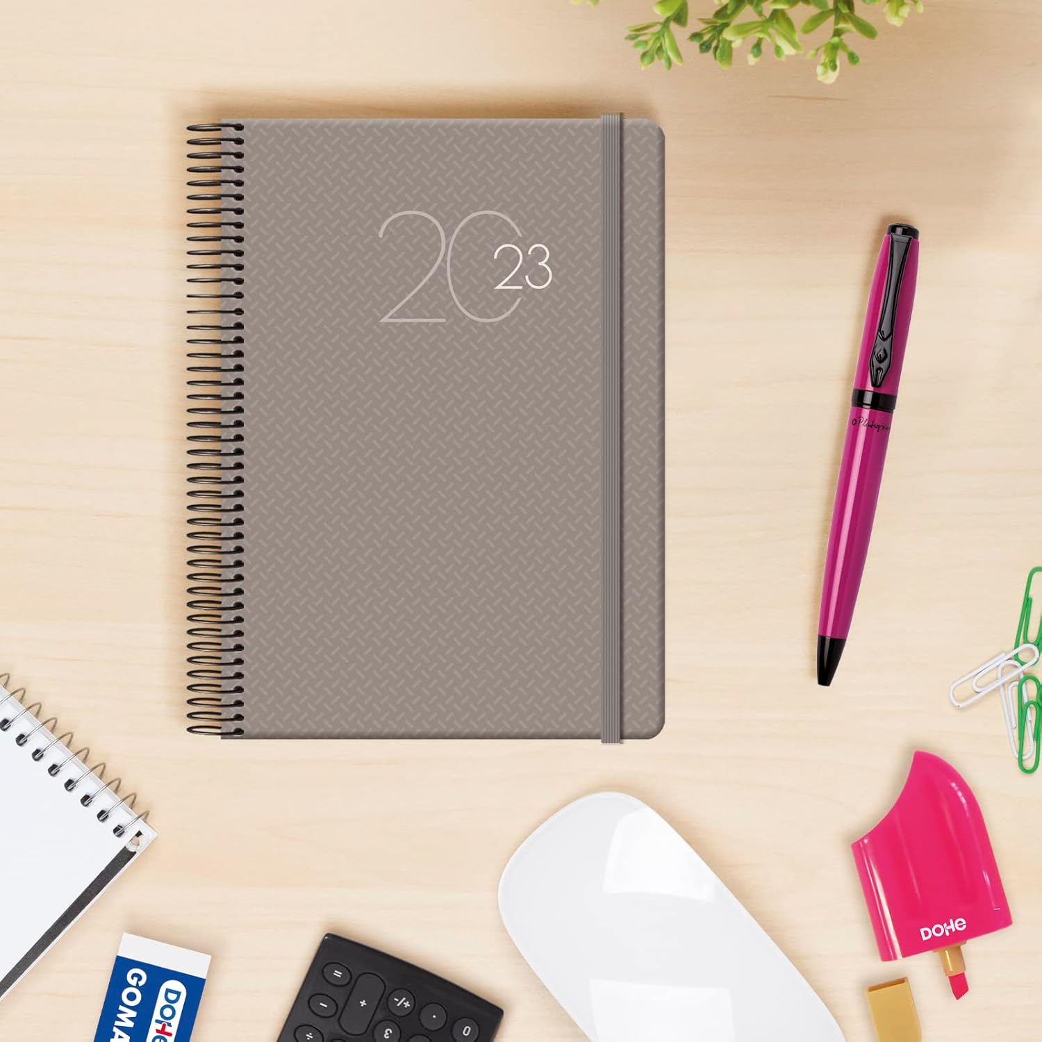 Dohe Newport Diary - Day Page - 14 x 20 cm - Camel Colour