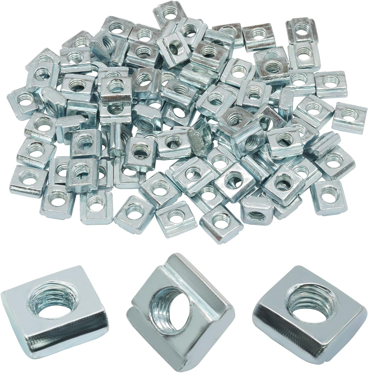 100 Pcs M3 Sliding T Nuts, 2020 Series, Metric M3 Thread