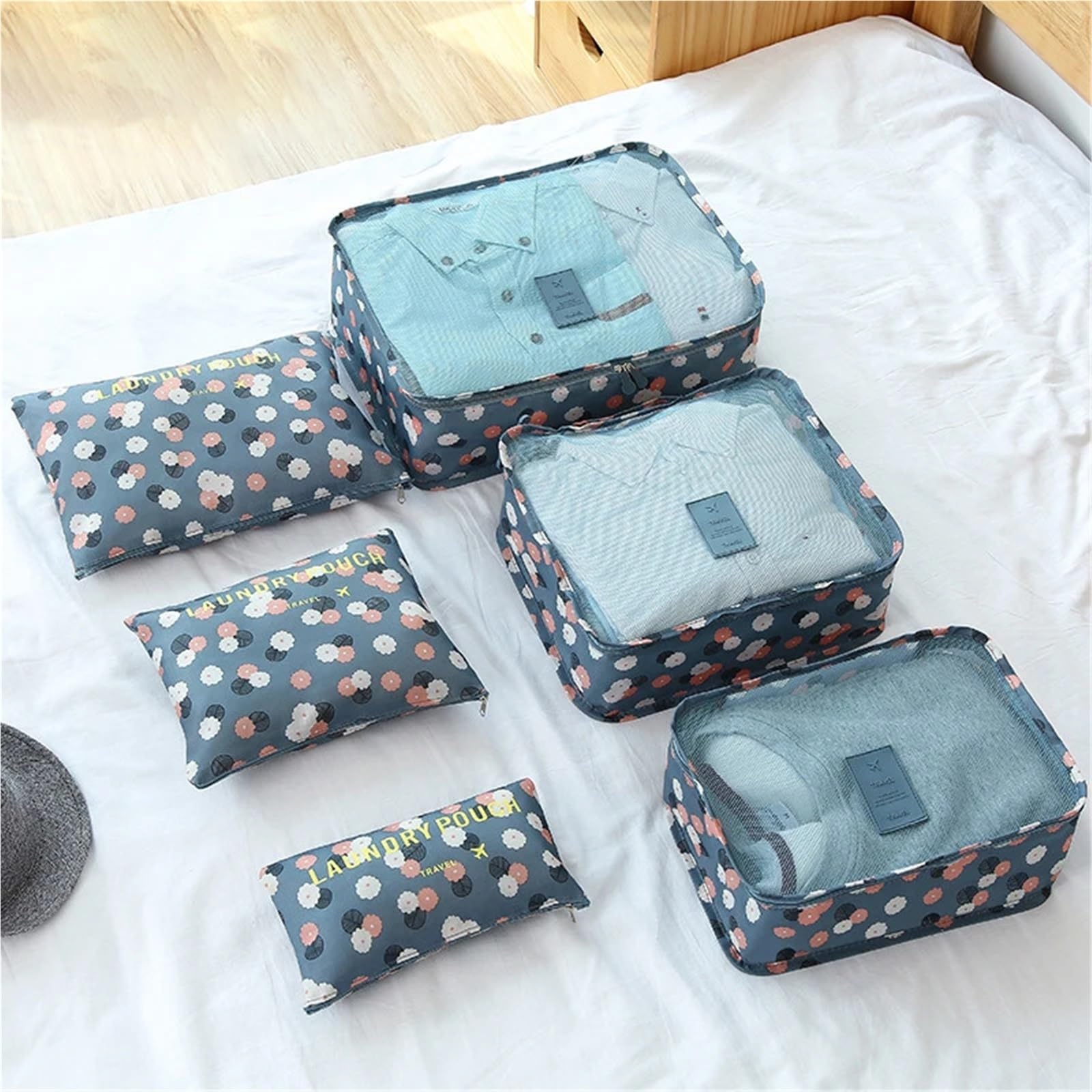 6 borse organizer da viaggio portatili, for vestiti, scarpe, trucco, bagagli per Vestiti, Scarpe, Cosmetici