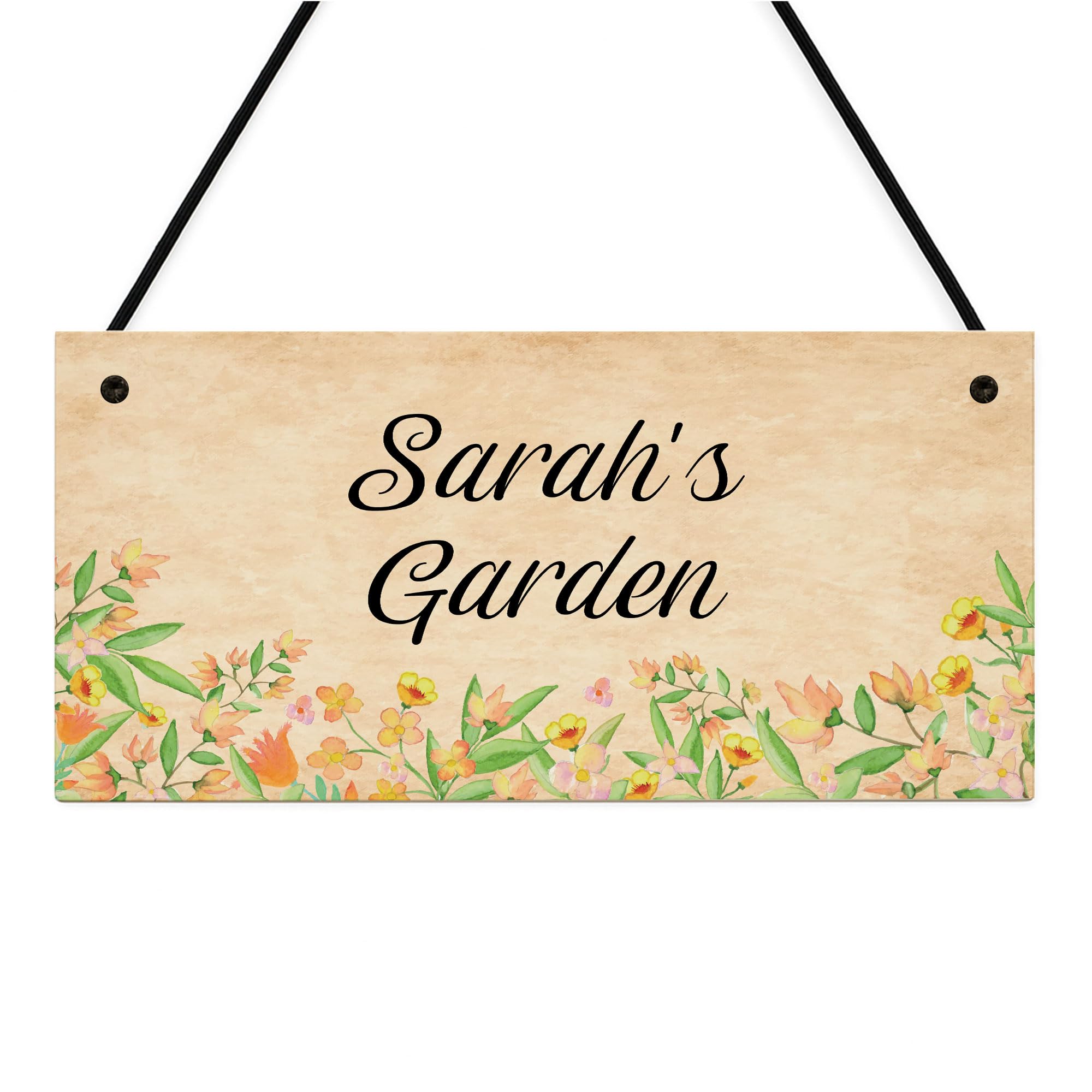 Red Ocean Personalised Garden Signs Garden Decor Signs Plaques for Outside Welcome Sign Yard Hanging Wall Plaque Rules Door Sign Home Decor