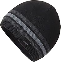 OMECHY Men's Winter Warm Knit Beanie Hat - Plain Unisex Skull Cap Toboggan for Skiing Snowboarding