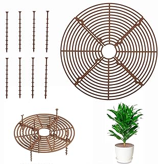 LIKENNY Flowerpot Cover, Flowerpot Grid, Round Shape, Diameter 11.8 inches 30 cm, Hollow Flowerpot Soil Grid Cover, Soil Protector Protection, Freely Cutable, Fall Prevention, Digging Stopper, Pot