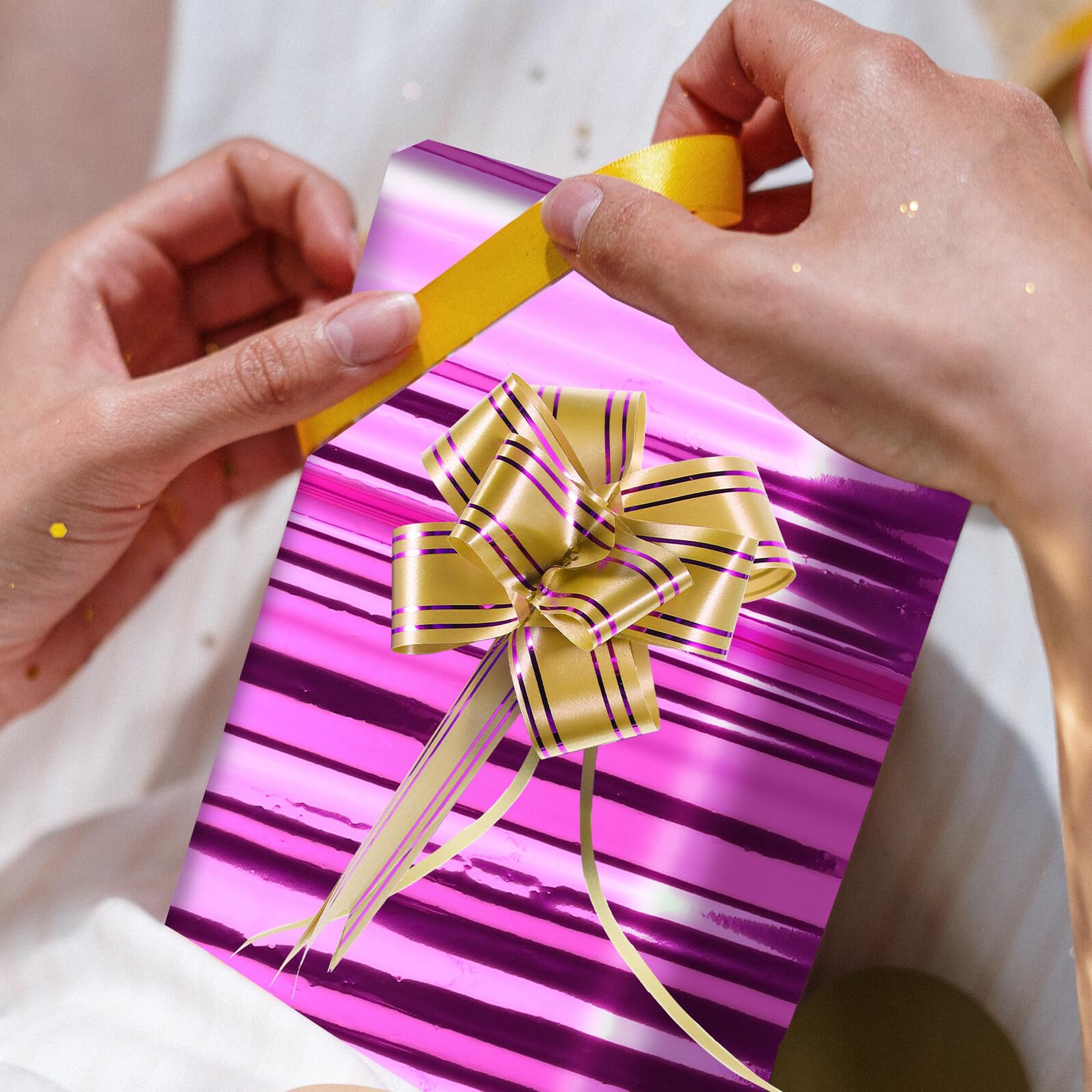 UPKOCH Geschenkpapier 70 Blatt Großpackung Buntes Bastelpapier mit Glanzfinish Strapazierfähiges Verpackungspapier für Partys Blumensträuße und Geburtstagsfeiern
