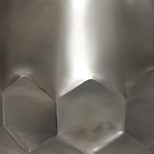 Miniatura 73 de SIMPLIHOME Morris - Mesa auxiliar de metal de aluminio fundido de 17 pulgadas de ancho en plata antigua, mesa de acento industrial con acabado en