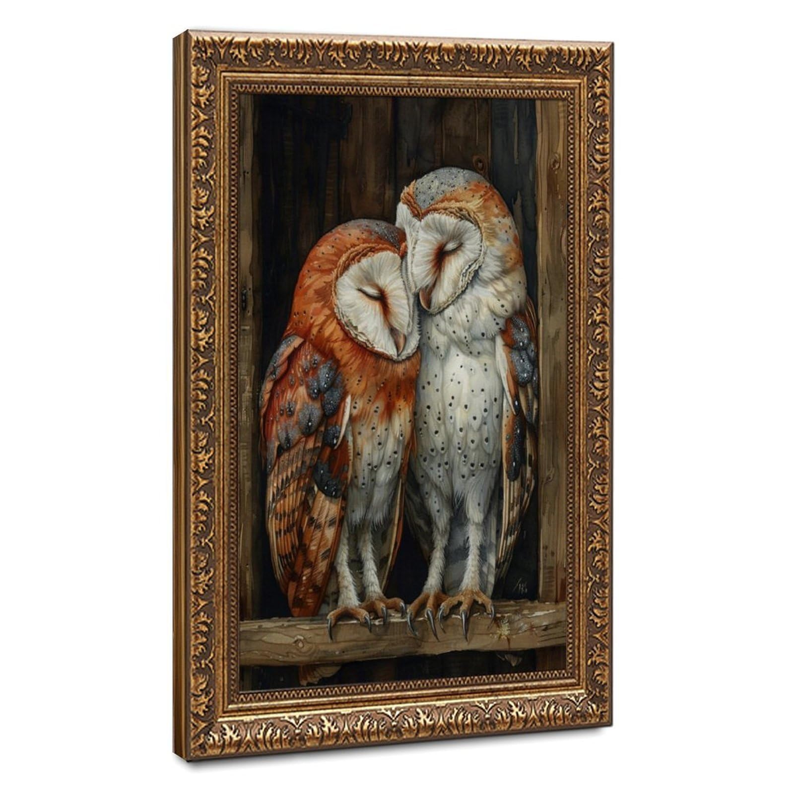 Bareronor Owl Poster Canvas Poster Bedroom Decor Landscape Office Room Decor Gift 24" L X 36" W