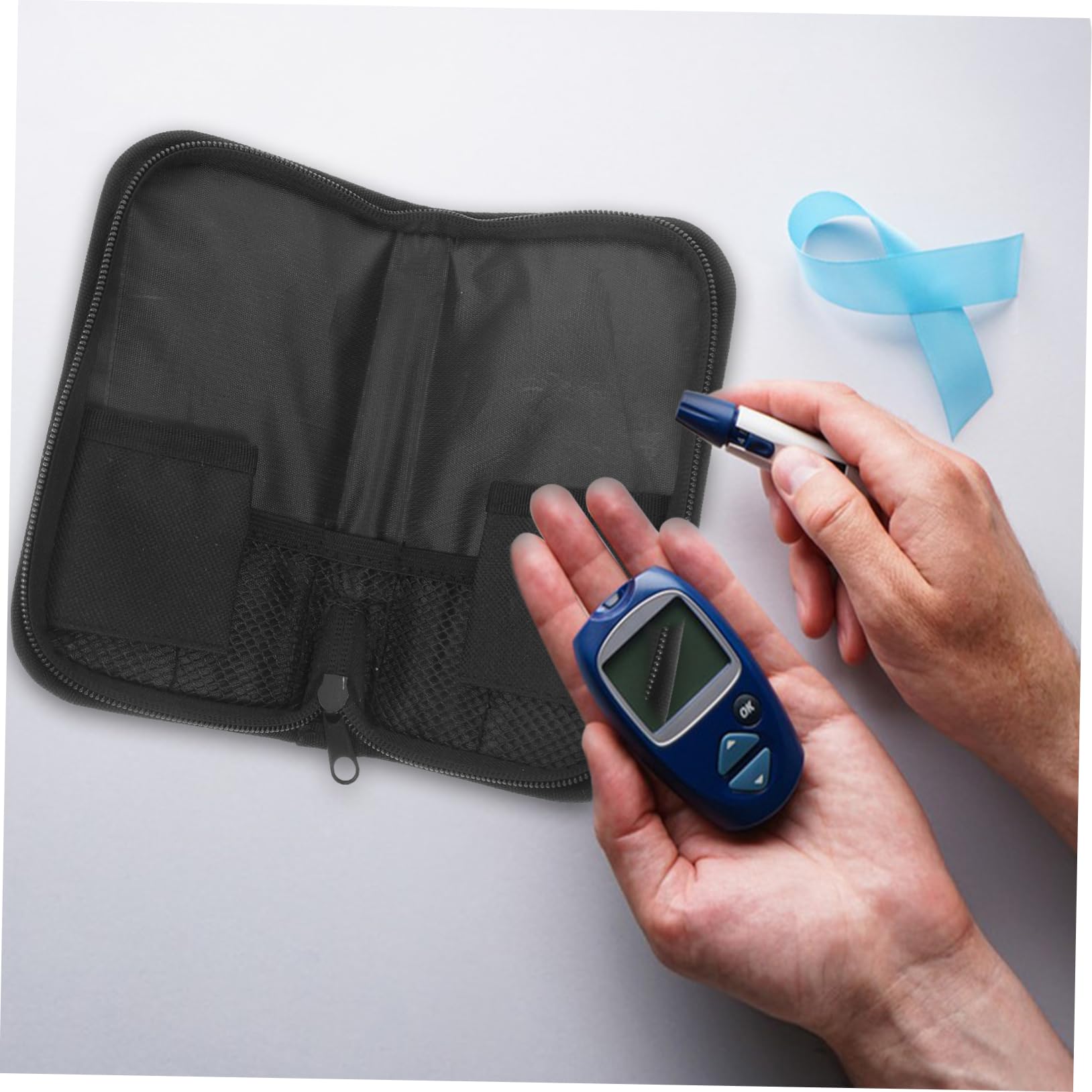 Didiseaon 5pezzi Organizer Per Misuratori Glicemia Astuccio Termico Per Trasporto Per e