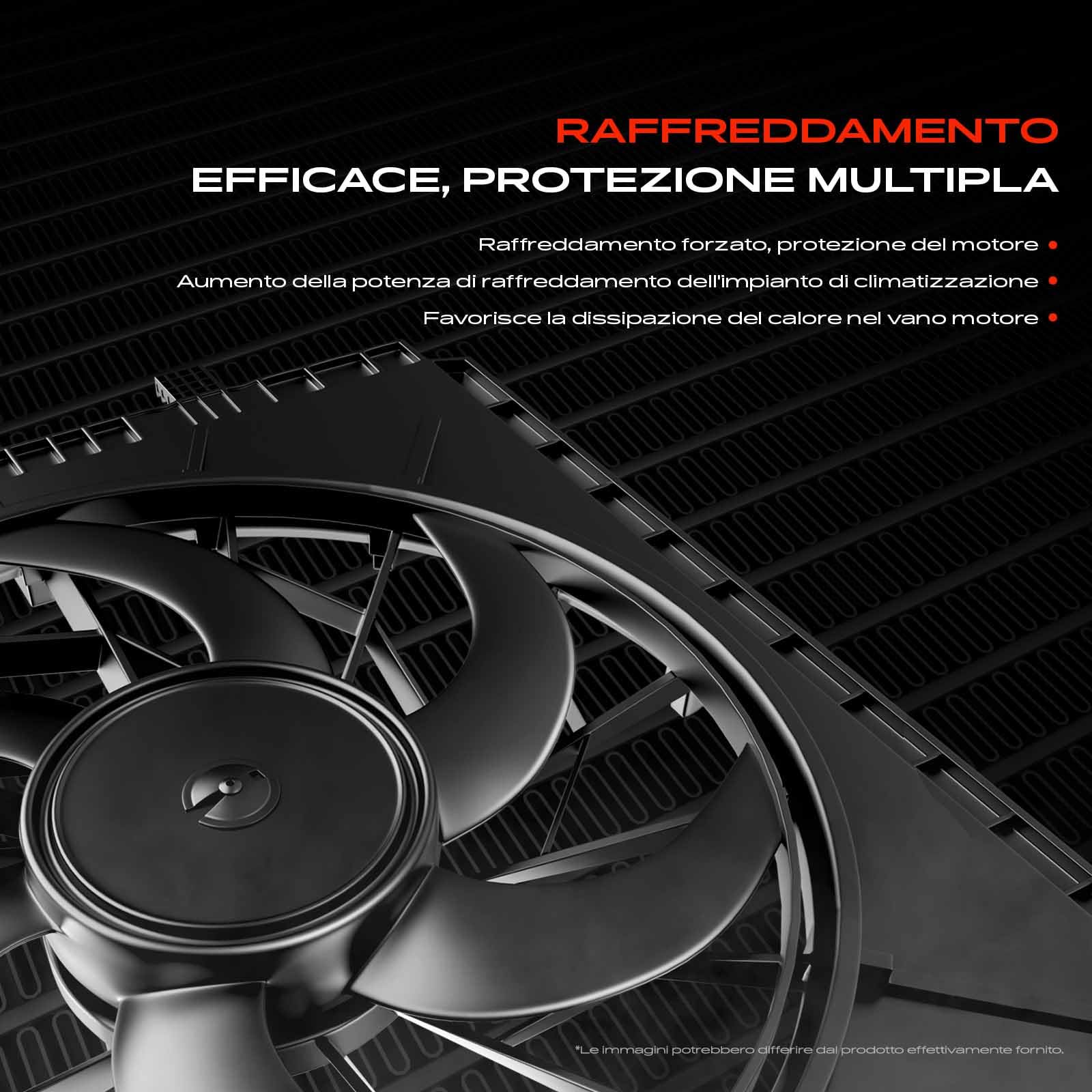 Frankberg Ventola di raffreddamento Compatibile con Classe C T-Model S203 2.0L Classe C W203 2.7L Classe C W203 3.2L Classe C T-Model S203 2.2L CLK Cabriolet A209 5.0L 2035000293