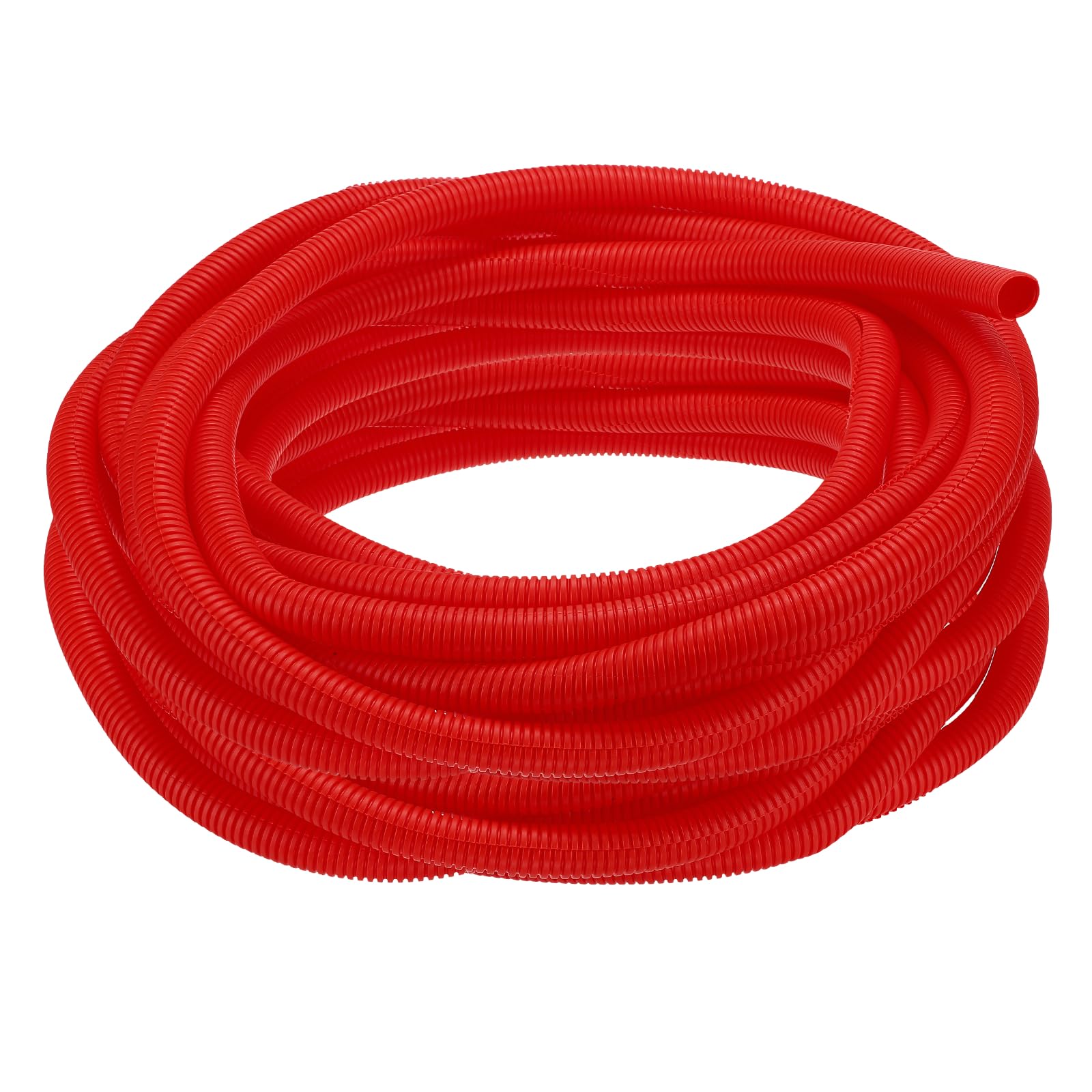 QUARKZMAN Gaine Fendue pour Câbles 3/4"(20mm) DI 100FT(30m) Gaine Protectrice Résistante À La Chaleur Et Au Froid -40F À 257F Conduit Flexible en Plastique Câbles, Rouge