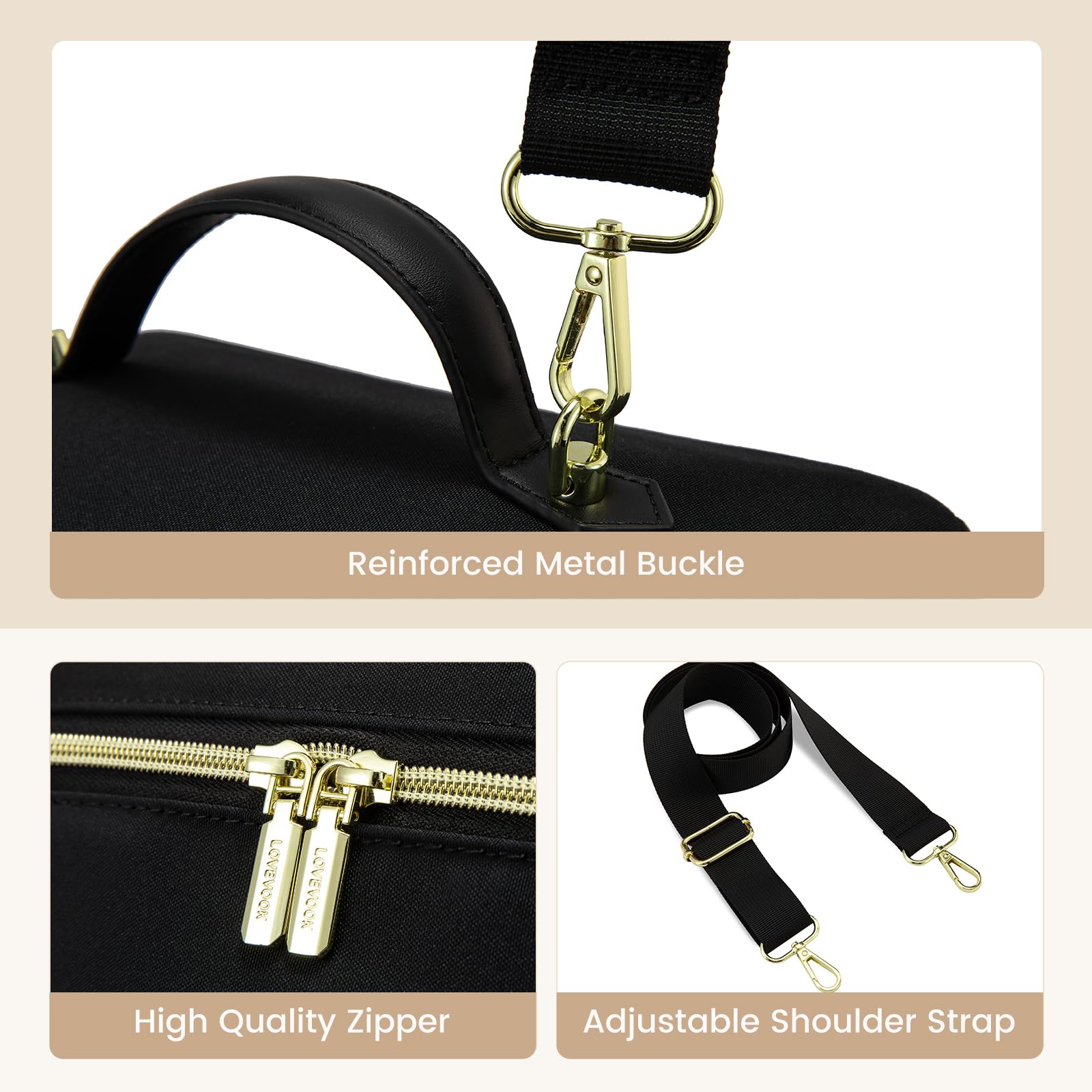 Lonchera térmica para mujeres, lonchera grande para adultos, bolsa enfriadora a prueba de fugas para oficina, picnic, senderismo, playa, bolsa de almuerzo con correa ajustable para el hombro 8