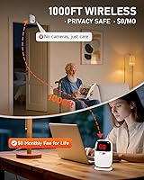 Vista 5 de Alarmas de cama para pacientes ancianos con demencia – Pantalla digital de identificación con sensor y buscapersonas con clip, rango inalámbrico