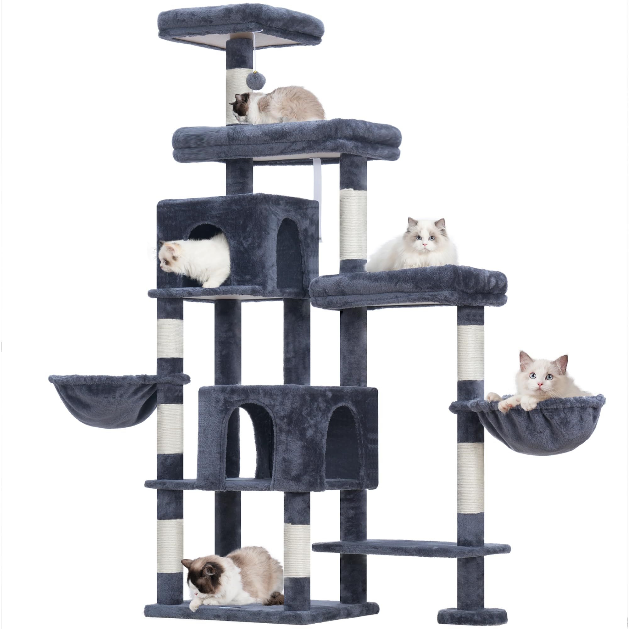 Arbre à chat XXL stable et robuste, le confort haut de gamme de 180 cm