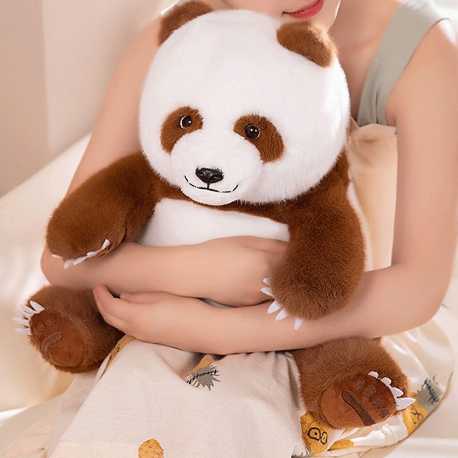 Realistyczna pluszowa zabawka panda, milutkie i realistyczne pluszowe zwierzątko