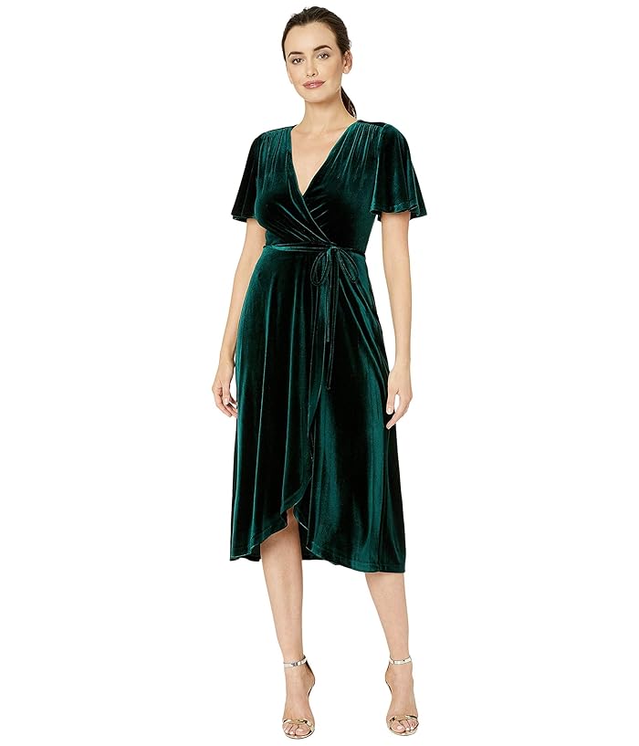 wrap dress flutter sleeve