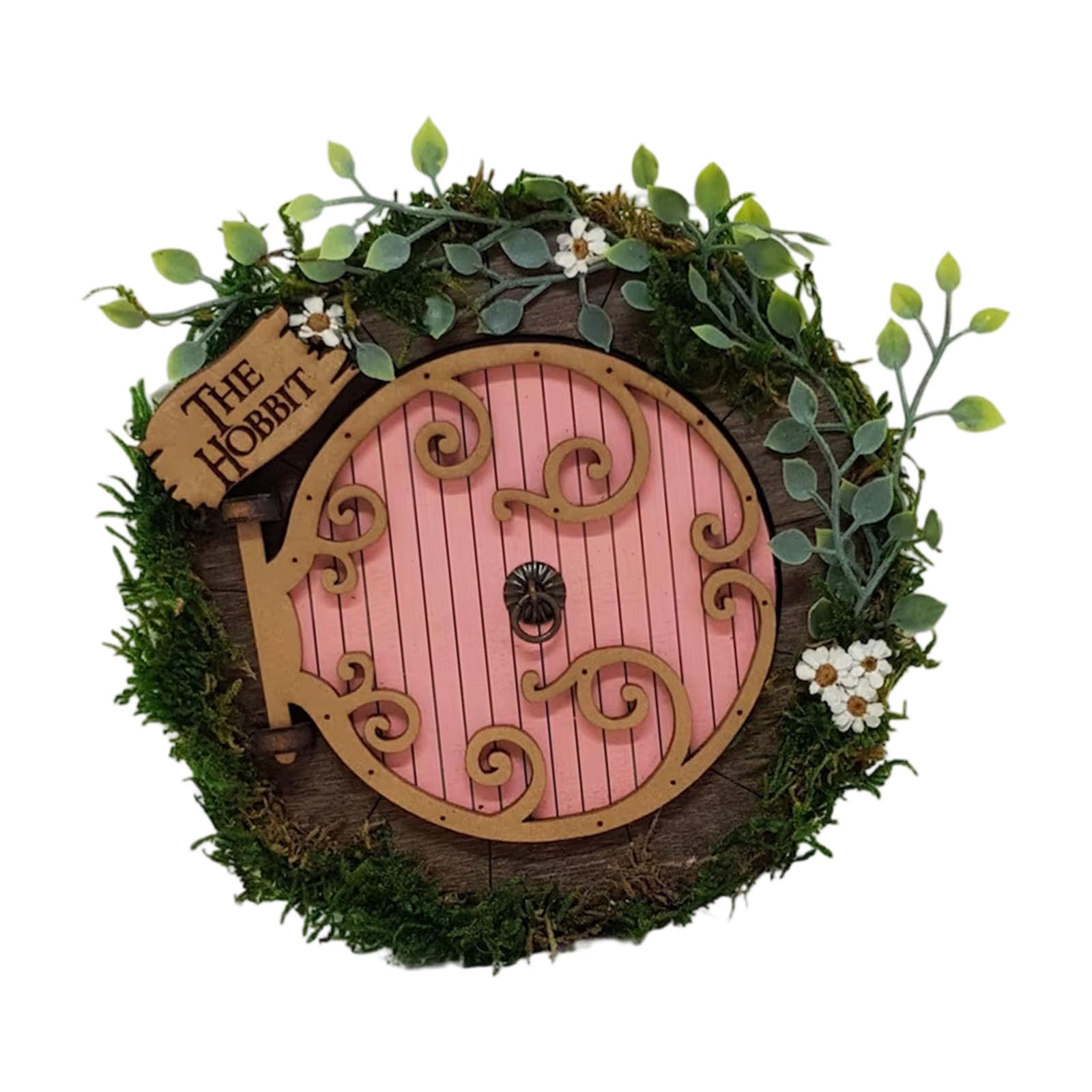 Oxxggkao Fairies Garden Door Accessories for Tree Miniature 3D Wooden Wall Ornament Art Sculpture Decoration Mystical Figurine Wooden Miniature Fairies