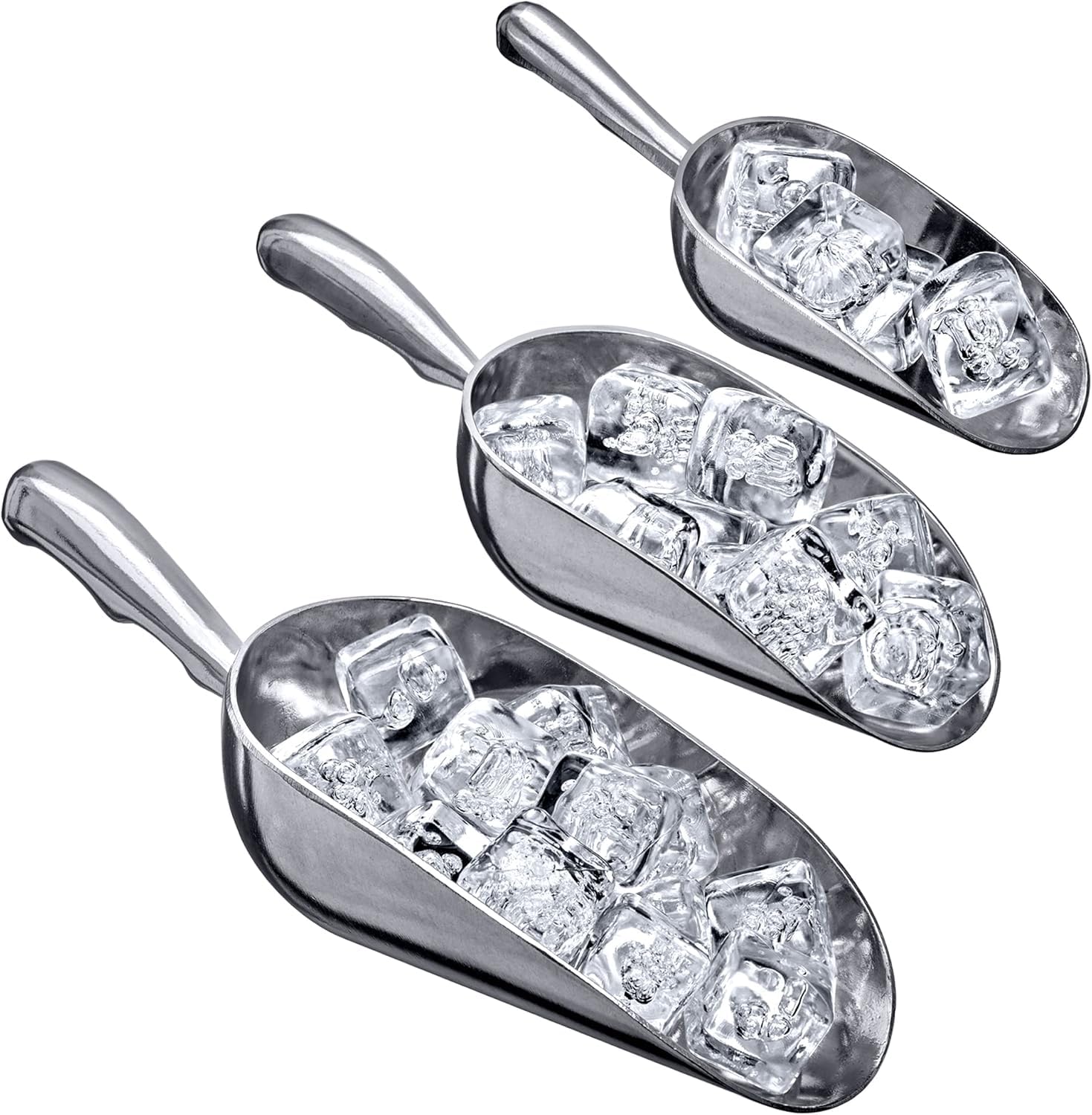 Pelles pour la glace et les céréales en alliage d'aluminium, kit de 3 tailles de cuisine