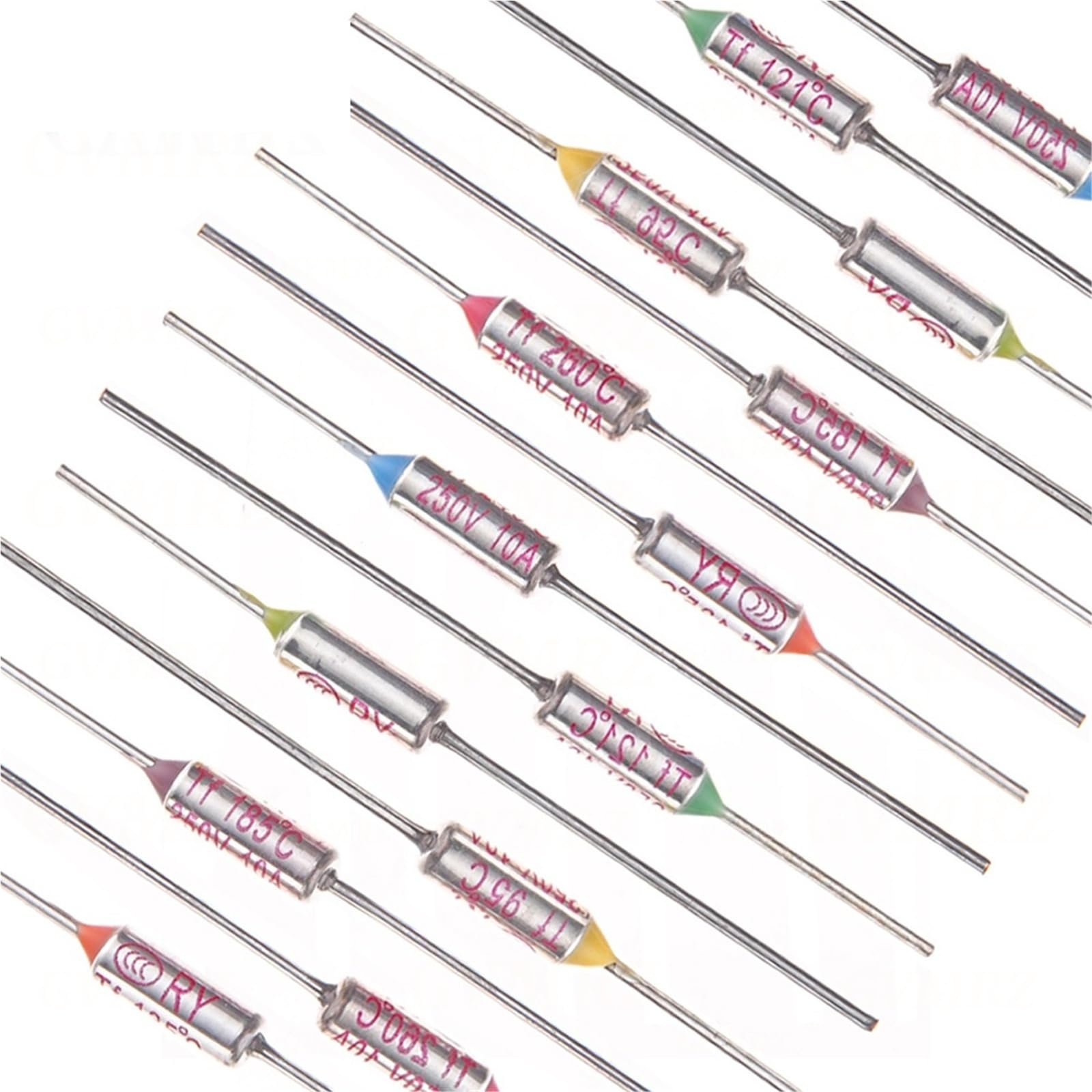 Fusible thermique TF RY 285°C lot de 5 thermofusibles de sécurité 10A 250V pour circuit - 7