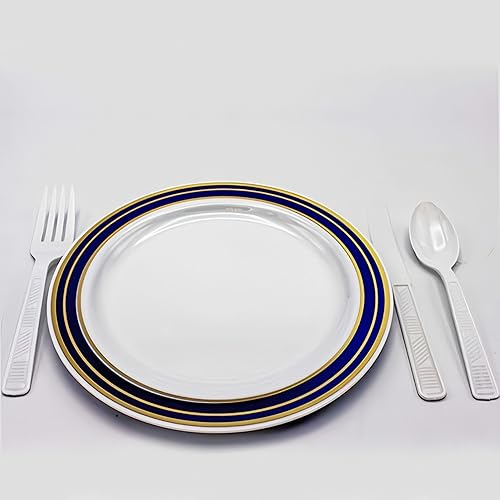 Miniatura 3 de Party Dimensions Caja de cubiertos combinada de 300 unidades, color blanco