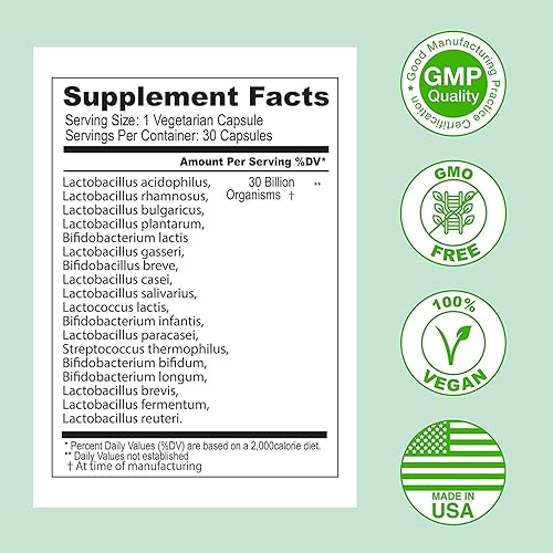 Miniatura 2 de ASULABS® Formula Probiotica Avanzada con 18 Cepas Probioticas Clinicamente Seleccionadas para ayudar a eliminar Los malestares digestivos. para