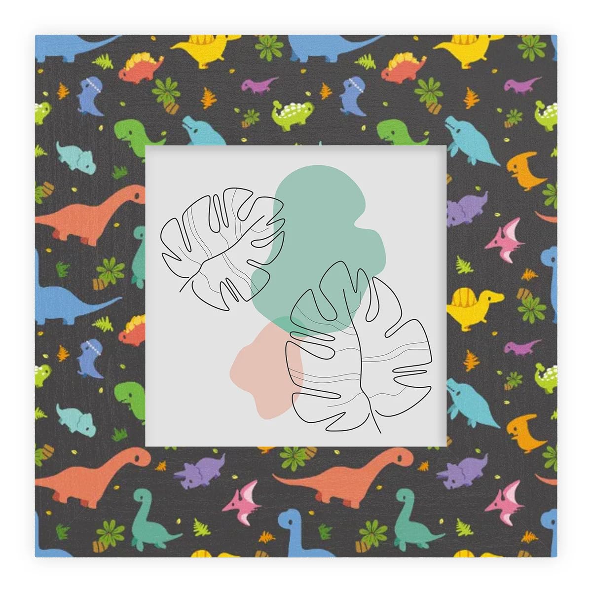 Amazon.com - XMNYGJ Colorful Dinosaur Paint 5x5 Picture Frame